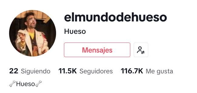 elmundodehueso TikTok profile with 11.5K followers